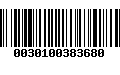 Código de Barras 0030100383680