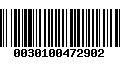 Código de Barras 0030100472902