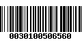 Código de Barras 0030100506560