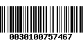 Código de Barras 0030100757467