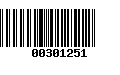 Código de Barras 00301251