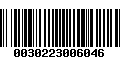 Código de Barras 0030223006046