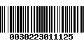 Código de Barras 0030223011125