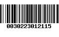 Código de Barras 0030223012115