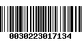 Código de Barras 0030223017134