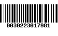 Código de Barras 0030223017981