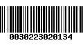 Código de Barras 0030223020134