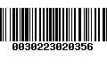 Código de Barras 0030223020356