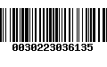 Código de Barras 0030223036135