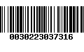 Código de Barras 0030223037316