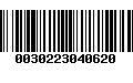 Código de Barras 0030223040620