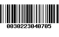 Código de Barras 0030223040705