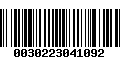 Código de Barras 0030223041092