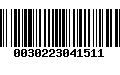 Código de Barras 0030223041511