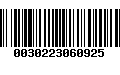 Código de Barras 0030223060925