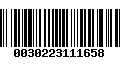 Código de Barras 0030223111658