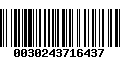 Código de Barras 0030243716437