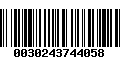 Código de Barras 0030243744058