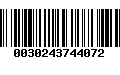 Código de Barras 0030243744072