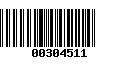 Código de Barras 00304511