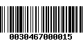 Código de Barras 0030467000015