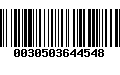 Código de Barras 0030503644548