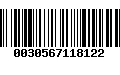 Código de Barras 0030567118122