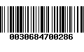 Código de Barras 0030684700286