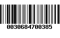 Código de Barras 0030684700385