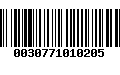 Código de Barras 0030771010205