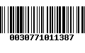 Código de Barras 0030771011387