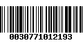 Código de Barras 0030771012193