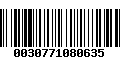 Código de Barras 0030771080635