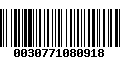 Código de Barras 0030771080918