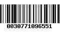 Código de Barras 0030771096551