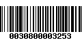 Código de Barras 0030800003253