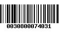 Código de Barras 0030800074031