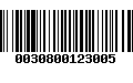 Código de Barras 0030800123005