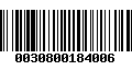 Código de Barras 0030800184006