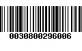 Código de Barras 0030800296006