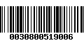 Código de Barras 0030800519006