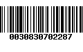 Código de Barras 0030830702287