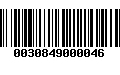 Código de Barras 0030849000046