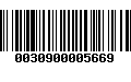 Código de Barras 0030900005669