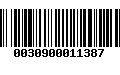 Código de Barras 0030900011387