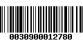 Código de Barras 0030900012780