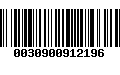 Código de Barras 0030900912196