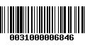 Código de Barras 0031000006846