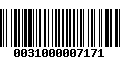 Código de Barras 0031000007171