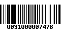 Código de Barras 0031000007478